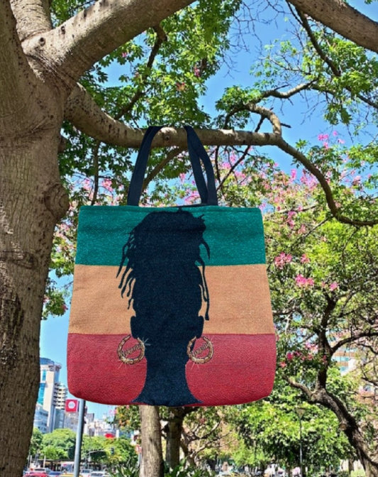 Rasta girl silhouette Tote Bag